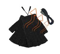 Guantes Térmicos para Mujer,Guantes Térmicos para Hombre - de invierno sin dedos para hombres y mujeres con calefacción - Manopla calefactora de invierno, guantes calentadores de manos USB par