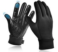 Guantes Térmicos para Niños de Invierno al Aire Libre - Deporte Impermeable Antideslizante Correr Pantalla Táctil Guantes a Prueba de Viento Guantes para Montar para Niños Niñas Negro 6-8 Años S