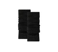 Guantes Térmicos Sin Dedos Winter Warm Long Sleeves Gloves For Women Fingerless Solid Color Hip-Hop Knitted Elbow Mittens Elastic Outdoor Warmer Arm(Black)