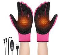 Guantes térmicos USB para mujer, calentadores de manos térmicos, antideslizantes, guantes de calefacción USB, para bicicleta al aire libre, esquí, ordenador, alpinismo, camping y