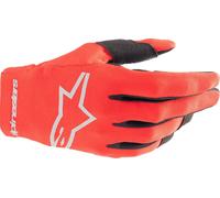 Guantes Unisex Alpinestars Youth Radar en Negro, Rojo, Plateado M