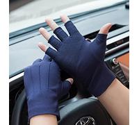 Guantes unisex sin dedos, guantes de conducción, protección solar, antideslizantes, para pantalla táctil, guantes cálidos, de malla, transpirables, para deporte, correr, trabajo o motocicleta