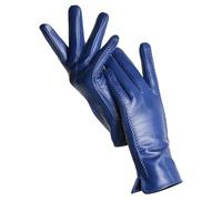 Guantes y manoplas Guantes de mujer invierno cálidos y terciopelo, cortos, finos, for conducir con pantalla táctil, guantes cuero for(Royal blue Touch,8)