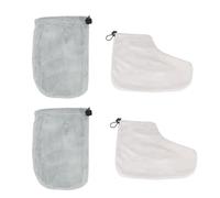 Guantes y Mitones de Algodón Juego de 2 Pares para Terapia de Parafina | Felpa Agradable, Conserva el Calor Cera, Absorción de Humedad, Spa y Hot Wax Therapy Color Aleatorio