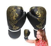 Guanti Da Boxe - Guanti Muay Thai | Guantis Da Allenamento Professionali per Adulti | Guantis Boxe In Pelle PU Stampati Tigre, Guantiss Combattimento Muay Thai per Uomini E Donne