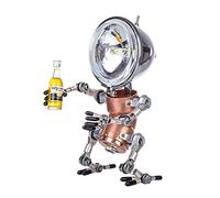 GUANYAN Robots de metal 3D Robots Lámpara de escritorio Kit de modelismo, robot mecánico Steampunk, juguete de metal cortado con láser, rompecabezas 3D de metal DIY Kit para adultos y niños