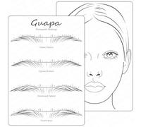 Guapa 4 PCS Almohadillas de práctica de silicona de doble cara para tatuajes, microblading y diseño de cejas con patrones preformados ideales para todas las habilidades (4 pieces white)