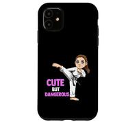 Guapa Pero peligrosa luchadora de kárate Carcasa para iPhone 11
