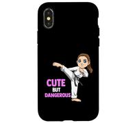 Guapa Pero peligrosa luchadora de kárate Carcasa para iPhone X/XS