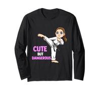 Guapa Pero peligrosa luchadora de kárate Manga Larga