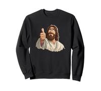 Guapo Jesucristo con el Pulgar hacia Arriba Mirada Sudadera