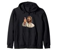 Guapo Jesucristo con el Pulgar hacia Arriba Mirada Sudadera con Capucha