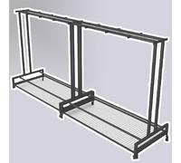 Guarda EsquíS Skateboard Portaesquís para 1, 2, 3, 4, 5, 6, 8, 9 y 10 Pares, Ideal para Organizar Esquís, para Garaje, Sótano o Cobertizo, y para Transportar Longboards de Pie.(Holds 16 pcs(8 Pair))