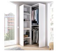 Guarda-roupa grande com efeito de madeira