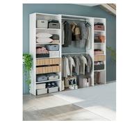 Guarda-roupa grande com efeito de madeira