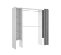 Guarda-roupa grande com efeito de madeira