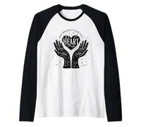 Guarda tu corazón Manos Celestiales Cósmicas Bruja Mágica Camiseta Manga Raglan