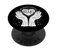 Guarda tu corazón Manos Celestiales Cósmicas Bruja Mágica PopSockets PopGrip Adhesivo