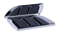 Guardabarros 1 par Universal de Carbono Negro Guardabarros Coche respiraderos Laterales Flujo Aire para Entrada para Agujero Rejilla Pegatina Cubierta Estilo Accesorios Exteriores(Black-02)