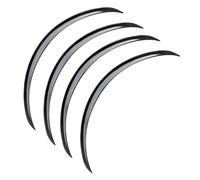 Guardabarros 2/4 Piezas Protector Extensión Llamarada para Guardabarros Rueda Arco Coche Tira Suave Antiarañazos Labio De Ceja para(Black 4pieces)