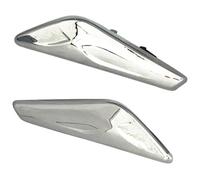 Guardabarros Acabado Moldura Guardabarros Izquierdo Derecho | Para BMW X3 F25 X4 F26 2013 2014 2015 2016 2017 51117338569 51117338570 Cromo(Both)