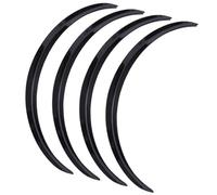 Guardabarros Coche Para Kia Para Optima Para Rio Para Sportage Rueda Coche Ceja Arco Embellecedor Tira Labios Guardabarros Bengalas(4Pcs-Glossy Black)