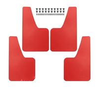 Guardabarros Coche para Mitsubishi Lancer 7 8 9 10 Evolution EVO X IX WRC 2012 2013 2014 2015 2016 Guardabarros Deportivos De Plástico Duro(4pcs Red)