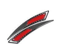 Guardabarros Coche Pegatina para Cejas Rueda Coche Fibra Carbono Accesorios Decorativos Estilo Automático Protector Guardabarros Tiras Anticolisión(Red(Black))