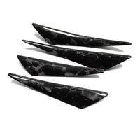Guardabarros Cubierta Decoración Etiqueta engomada del alerón Canards de aleta lateral del parachoques delantero de fibra de carbono ajuste apto para Audi(Forged carbon fiber)