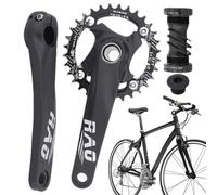 Guardabarros de bicicleta para bicicleta de montaña, Soporte de manivela de bicicleta de una sola velocidad integrado hueco de 170 mm - Soporte inferior de aleación de aluminio ligero para viajar en