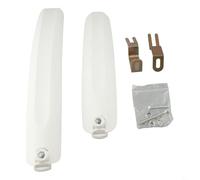 Guardabarros de bicicleta, para bicicletas de rueda pequeña de 14 a 20 pulgadas, juego de guardabarros desmontable con reflector, protector delantero y trasero de plástico fácil de instalar (blanco)