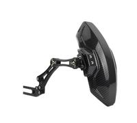 Guardabarros de Guardabarros de rueda trasera de fibra carbono ajustable motocicleta, apto para piezas universales ciclomotor y patinete eléctrico(Black)