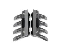 Guardabarros de moto Motocicleta CNC bloque de protección lateral guardabarros aluminio delantero deslizador anticaída(Gris)