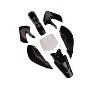 guardabarros de motocicleta Kit de guardabarros y placa matrícula plástico para motocicleta Dirt Bike DRZ110 2003 2004 2005 RM65(Black and White)