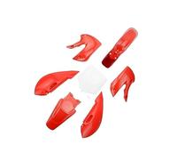 guardabarros de motocicleta Kit de guardabarros y placa matrícula plástico para motocicleta Dirt Bike DRZ110 2003 2004 2005 RM65(Rojo)