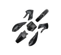 guardabarros de motocicleta Kit de guardabarros y placa matrícula plástico para motocicleta Dirt Bike DRZ110 2003 2004 2005 RM65(Negro)