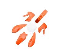 guardabarros de motocicleta Kit de guardabarros y placa matrícula plástico para motocicleta Dirt Bike DRZ110 2003 2004 2005 RM65(Naranja)