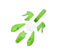 guardabarros de motocicleta Kit de guardabarros y placa matrícula plástico para motocicleta Dirt Bike DRZ110 2003 2004 2005 RM65(Verde)