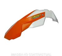 Guardabarros delantero circuit stealth blanco-naranja para moto repuestos