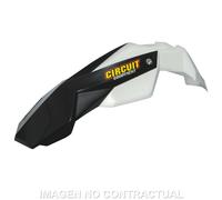 Guardabarros delantero circuit stealth blanco-negro para moto repuestos