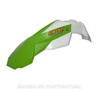 Guardabarros delantero circuit stealth blanco-verde para moto repuestos