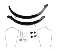 Guardabarros delantero + trasero para bicicleta plegable de 14/16 pulgadas, robustos guardabarros de plástico y metal, fácil montaje contra lluvia y barro (disco de 16 pulgadas)