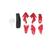 Guardabarros motocicleta 8 piezas 50Cc 110Cc 125Cc 140Cc plástico 4 tiempos Crf50 para foso para bicicleta todoterreno para juego de guardabarros para asiento kits motocicleta rojo