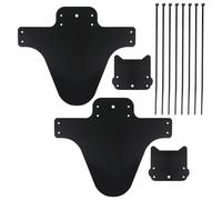 Guardabarros para bicicleta de montaña, 2 juegos de guardabarros trasero y delantero compatible con bicicleta, ajustable de 29 pulgadas, tamaño grande con 8 bridas para cables para tamaños de rueda de