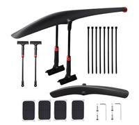 Guardabarros Para Ciclismo,Accesorios Seguros De Varilla De Extension Ajustable,Kit De Guardabarros Trasero Para Bicicleta | Para Montana Carretera Desplazamiento Senderos Lluvioso Fangoso Ciclismo
