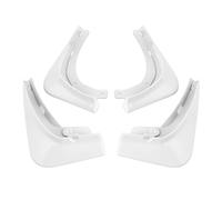 Guardabarros para Tesla para El Modelo para 3 Y 2021 4 Unids/Set Guardabarros De Coche Protectores contra Negro Mate Fibra Carbono ABS Protección contra Barro(3 White)
