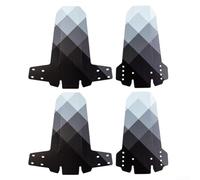 Guardabarros plegable para bicicleta de montaña, kit de guardabarros delantero trasero con tres deflectores direccionales, altura ajustable para uso Dh Downhill Off Road, construcción resistente de