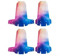 Guardabarros plegable para bicicleta de montaña, kit de guardabarros delantero trasero con tres deflectores direccionales, altura ajustable para uso Dh Downhill todoterreno, construcción resistente de
