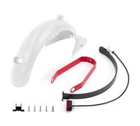Guardabarros trasero para scooter eléctrico con luz trasera integrada y kit de soporte reforzado, para Segway Ninebot MAX Series, construcción ABS + PC