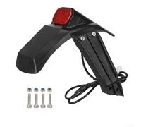 Guardabarros trasero para scooter eléctrico para Kukirin G2 Pro Db con luz trasera LED y accesorios de montaje ABS negro para cubierta de guardabarros para mayor seguridad en condiciones de poca luz y